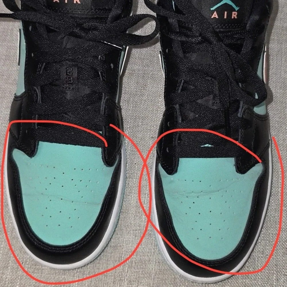Air Jordan 1 Low Tropical Teal Black Peach GS Mens 7Y Sneakers